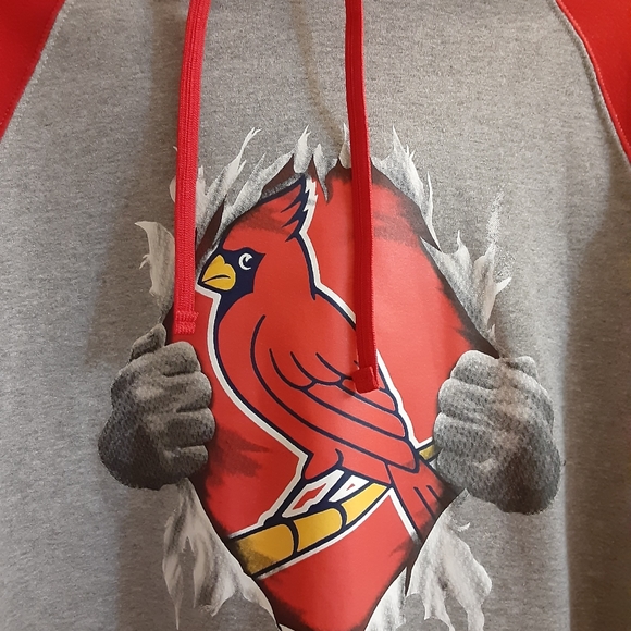 St. Louis Cardinals hoodie Together 20 Preowned Size Large Gray and Red Colors - Picture 3 of 8